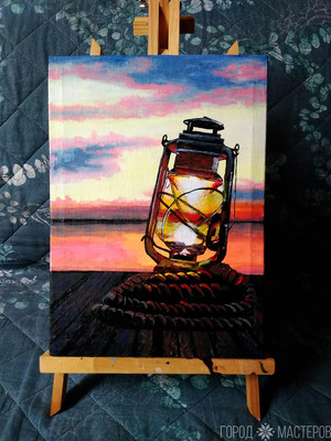 Картина акрилом Сумерки