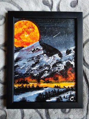 Картина акрилом Полнолуние