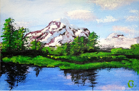 Картина акрилом Новая Зеландия - 2