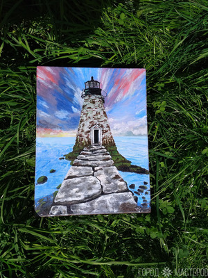 Картина акрилом Старый маяк