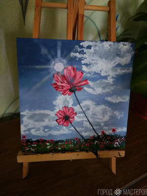 Картина акрилом Космея - 2