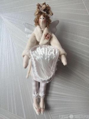 Тильды-хранительницы ватных палочек или дисков - 5