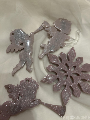 Новогодние игрушки из эпоксидной смолы - 2