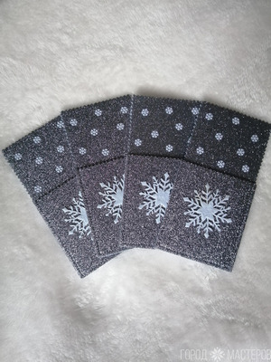 Конверты из фетра для сервировки стола на Новый год и другие праздники - 2