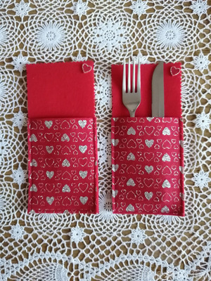 Конверты из фетра для сервировки стола на Новый год и другие праздники - 4