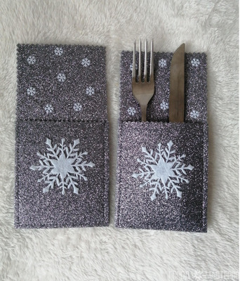 Конверты из фетра для сервировки стола на Новый год и другие праздники - 5