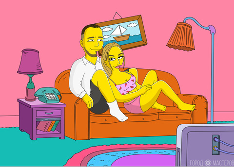 Портрет в стиле Симпсоны