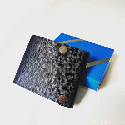 Из натуральной кожи кошелек бифолд - 3