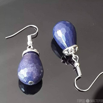 Аметист серьги и колье цепочка - 4