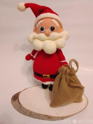 Вязаный Дед мороз . Новый год . Ручная работа - 3