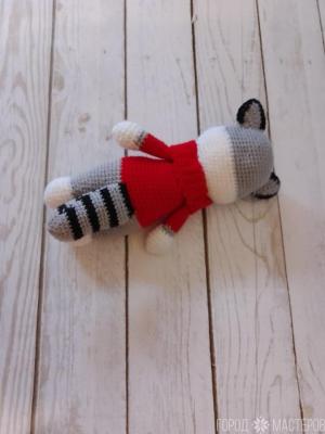 Вязаный енот.Ручная работа.21 см. - 2