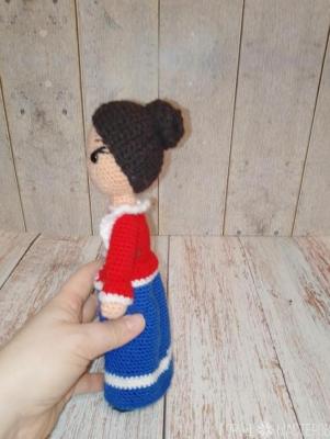 Вязаная девочка казачка 30 см - 3