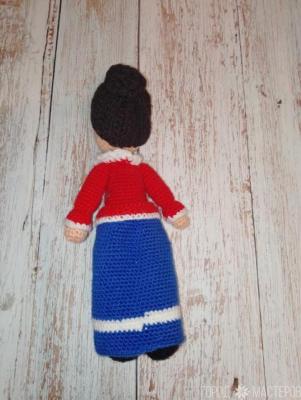 Вязаная девочка казачка 30 см - 4