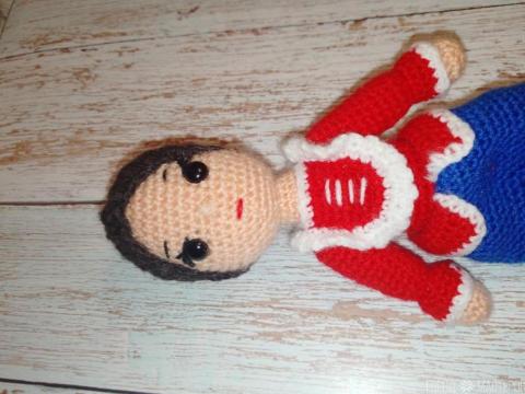 Вязаная девочка казачка 30 см - 5