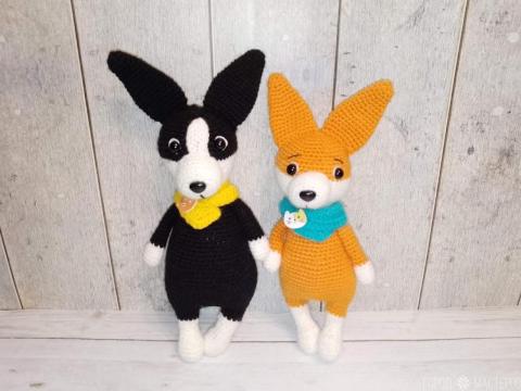 Вязаные собачки Корги.25 см. - 2