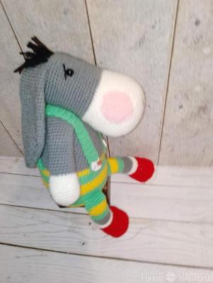 Вязаный ослик крючком 31 см. Ручная работа - 2