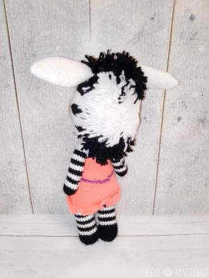 Вязаная крючком ЗЕБРА ДЕВОЧКА 27 см - 2