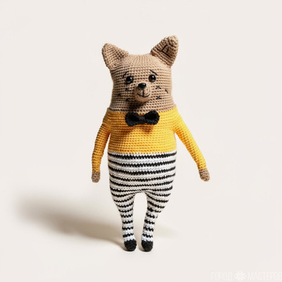 Вязаный мишка 31 см. Ручная работа - 2