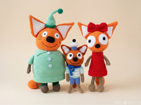 Вязаные Три кота. Карамелька,коржик,кампот - 2