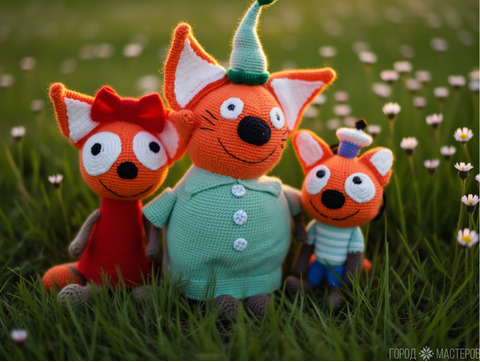 Вязаные Три кота. Карамелька,коржик,кампот - 5