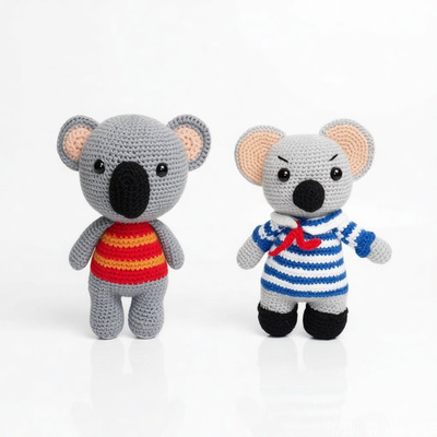 Вязаная игрушка коала - 4