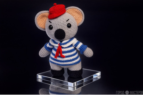 Вязаная игрушка коала - 5