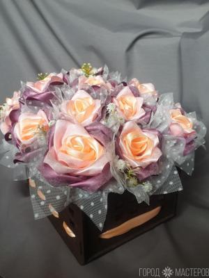 Букет из атласных роз - 2