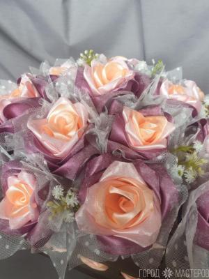Букет из атласных роз - 3