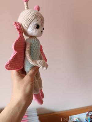 Бабочка вязанная из ниток - 2