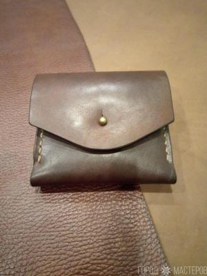 Кошелек на ремень из натуральной кожи