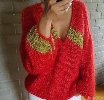 Модный джемпер из кидмохера