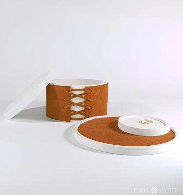 Декоративный набор (шкатулка + поднос-подставка)