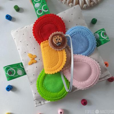 Игрушка из фетра: тактильная шуршащая карточка - 4