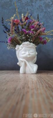 Декор из гипса и сухоцветов. - 2