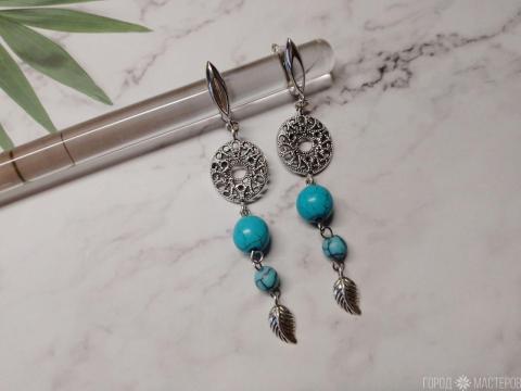Серьги "Бирюза" - 3
