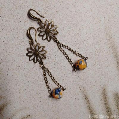 Серьги из натуральой тигровой яшмы - 5