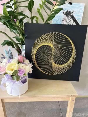 Декоративное панно в технике стринг арт