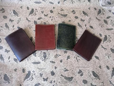 Обложка для паспорта, натуральная кожа, ручная работа