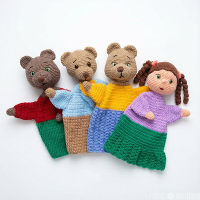 Вязаный кукольный театр "Три медведя" - 2
