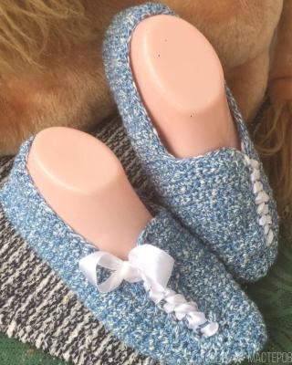 вязанные следочки для дома - 2