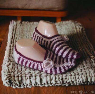 вязанные следочки для дома - 3