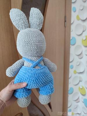 Зайчик из плюшевой пряжи - 2