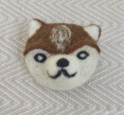 Брошь из войлока "Собачка". - 3