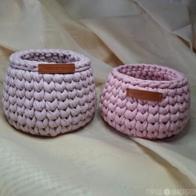 Корзинки из трикотажной пряжи
