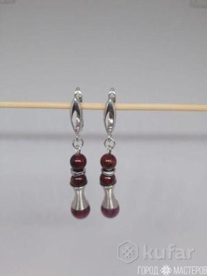 Серьги с натуральными камнями.Ручная работа - 4