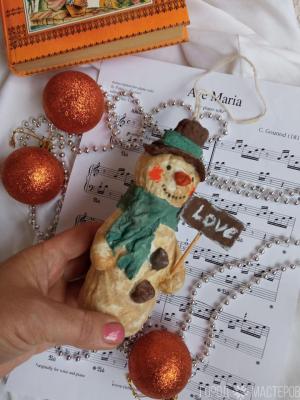 Снеговик в винтажном стиле