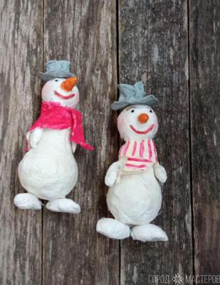 Ёлочные игрушки снеговики