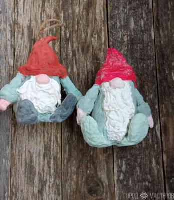 Ватная игрушка скандинавский гном