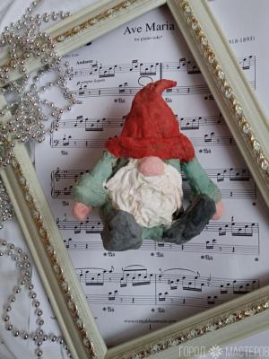 Ватная игрушка скандинавский гном - 4