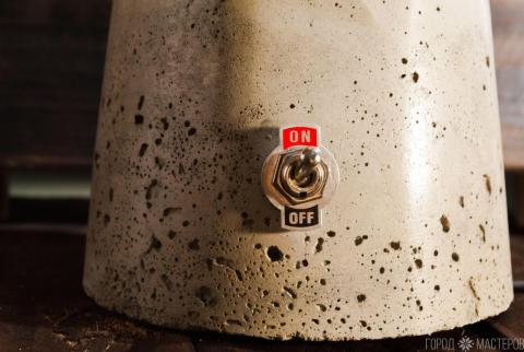 Светильник из бетона в форме конуса или просто "Маяк" - 2